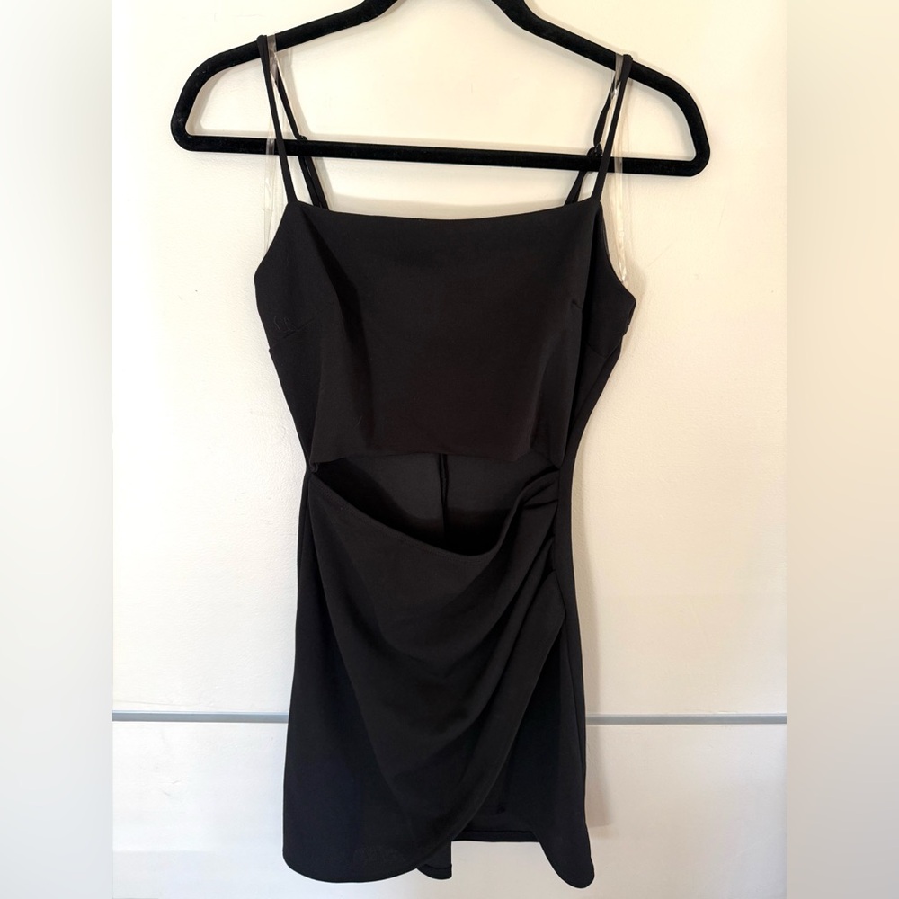 HONEY AND ROSIE Cutout Black Mini Dress Size S